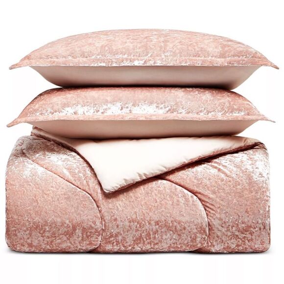 WHIM BY MARTHA STEWART COLLECTION Velvet Wave Comforter Sets, Twin/Twin XL.Blush - Picture 4 of 4